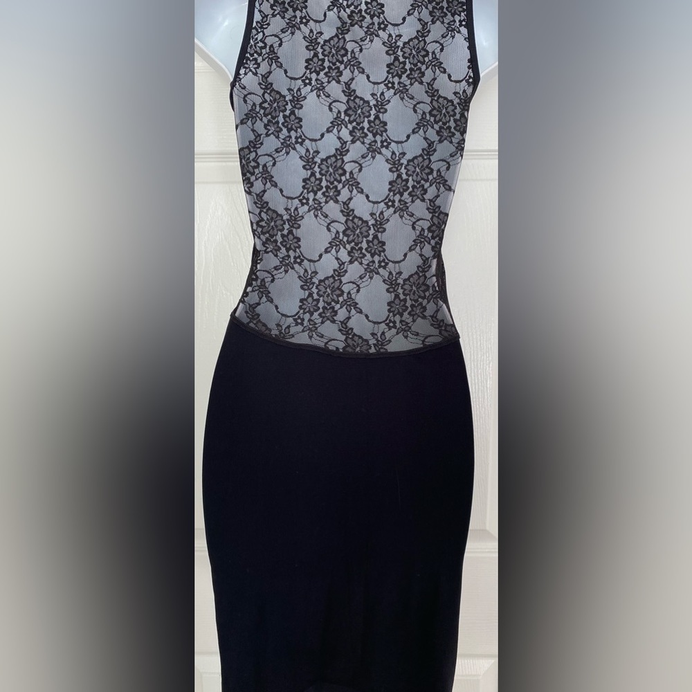 Black  Dress Mesh/Lace Back